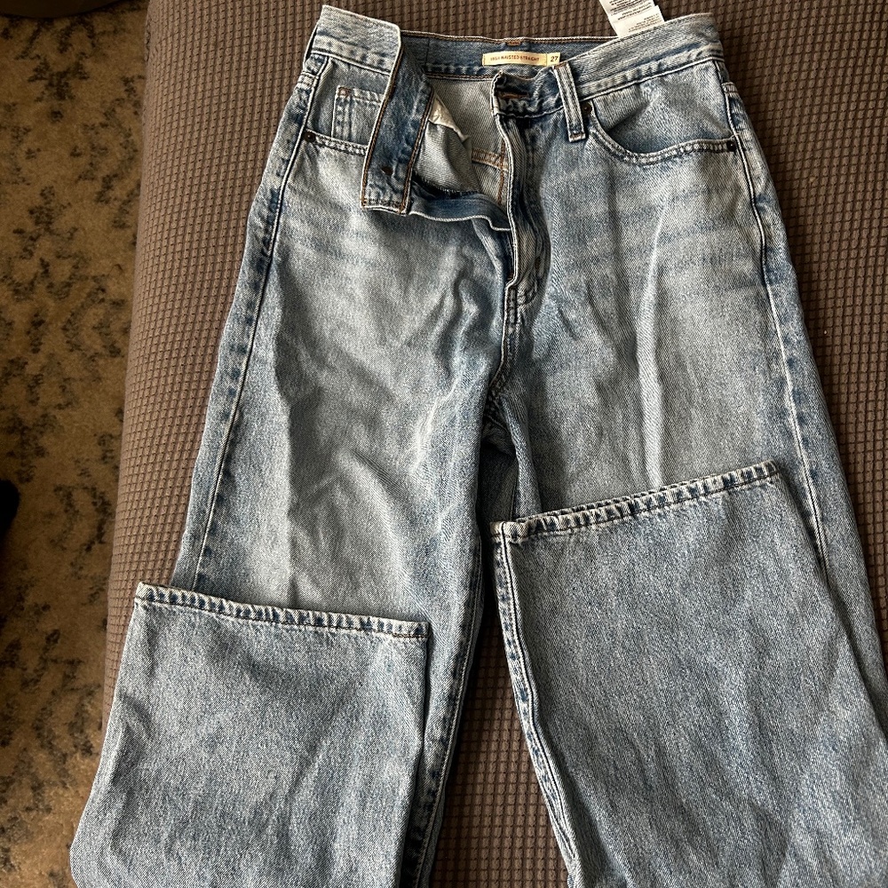 Levi's High Waisted Straight Leg Jean